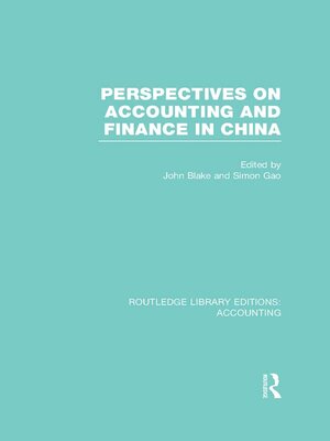 cover image of Perspectives on Accounting and Finance in China (RLE Accounting)